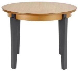 Okrúhly rozkladací jedálenský stôl Sorbus 100/200 - dub medový / grafit