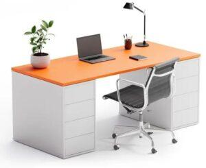 PLAN Kancelársky písací stôl s úložným priestorom BLOCK B03