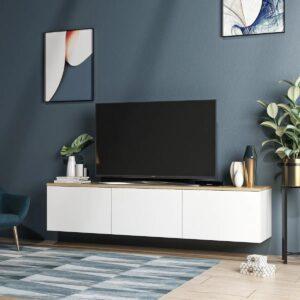 TV stolík Neon 160 cm dub/biela