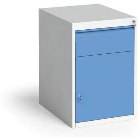 Závesná dielenská skrinka na náradie s dverami KOVONA + 1 zásuvka