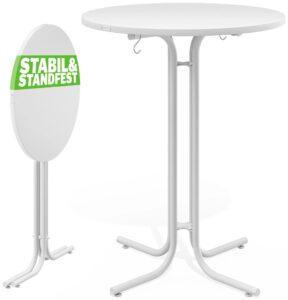 InternetovaZahrada Skladací barový stôl Ø70 cm - biely