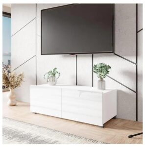 MIRJAN 24 TV stolík CALABRINI 37x100 cm biela MJ0030