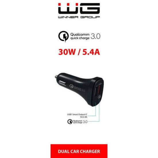 Nabíjačka do auta WG 2xUSB 3