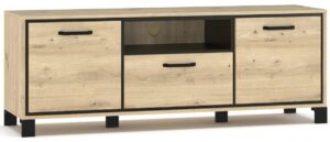 TV stolík Vinap TV-2D1DRWR - dub artisan / wenge tmavá