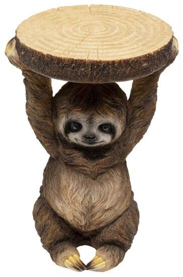 Animal Sloth príručný stolík hnedý Ø34 cm