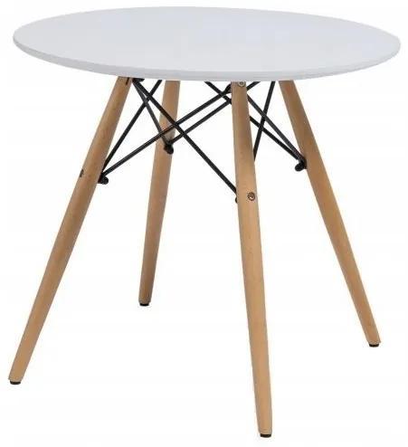 Jedálenský stôl SCANDI 80 cm biely