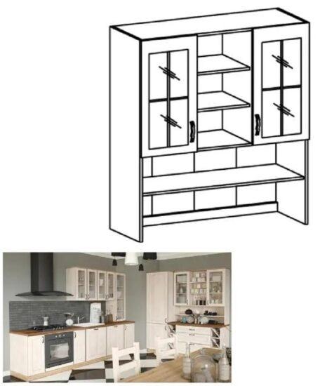 Kuchynská vitrína (nadstavba) Regnar K120. Vlastná spoľahlivá doprava až k Vám domov. 788734