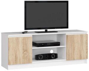 TV stolík Beron 140 cm biely/sonoma