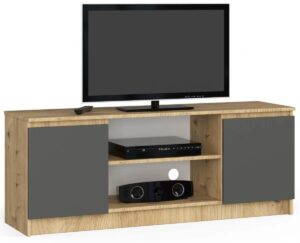 TV stolík Beron 140 cm dub artisan/grafitová sivá